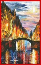 Венеция мост пейзаж масляная живопись вышивка рукоделие 14CT считается непечатным DIY наборы для вышивки крестиком ручной работы Искусство Декор 2024 - купить недорого
