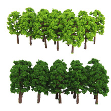 40 Pieces 8cm 1:150 N Scale Plastic Model Trees Railroad Miniature Landscape Scenery 2024 - buy cheap