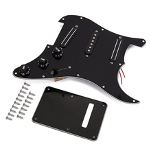 Pickguard de guitarra elétrica de 3 camadas, com parafusos de montagem, recarregável, placa de arranhar com tampa traseira 2024 - compre barato