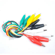 10X Double-ended Alligator Clip Lead Test Probe Jumper Electrical Wire Clamps 2024 - купить недорого