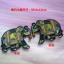 Patch de aplique de elefante, de alta qualidade, vintage, bordado, aplique costurado em roupas, parcas para la, roupa 2024 - compre barato