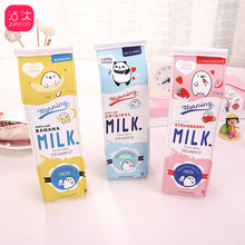Creative School Pencil Case Cute Animals Fruits Milk Box Pen Bag Kawaii Stationery Office School Supplies Korean Stationery 2024 - buy cheap