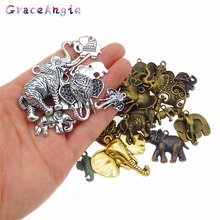 10pcs Mix Color Animal Pendant Different Shape&Color 10-65mm Wholesale Assorted Mixed Elephant Animal Charms Ethnic Necklace DIY 2024 - buy cheap