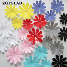ZGTGLAD-pegatina 3D de pared de flores para decoración del hogar, pegatinas de varios tamaños para habitación de niños, 12 Uds. 2024 - compra barato