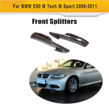 Delantal delantero de fibra de carbono para coche, divisor de parachoques lateral para BMW E90 LCI M Sport Sedan 4 puertas 325i 335i 2009-2011, Serie 3 2024 - compra barato