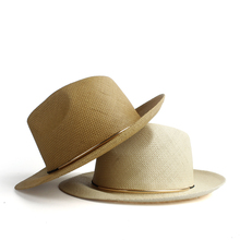 2019 Wide Brim Sun Hat Women Men Panama Hat For Summer Beach Sunbonnet Hat With Fashion Band Size 58CM 2024 - buy cheap