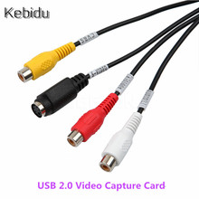Kebidu USB 2,0 к RCA кабелю адаптер преобразователь для аудио S-видео захвата карты адаптер ПК кабель для ТВ DVD VHS устройство захвата 2024 - купить недорого