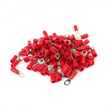 100PCS RV1.25-4 Red Ring Insulated Wire Connector Electrical Crimp Terminal RV1.25-4 Cable Wire Connector 2024 - buy cheap