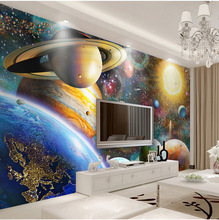 Bacaz Космос Вселенная 3D мультфильм обои роспись для гостиной 3D мультфильм роспись стены бумажные стикеры настенные художественные наклейки 2024 - купить недорого
