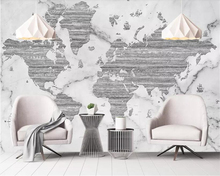 Papel tapiz beibehang papel pintado 3d papel de pared papel tapiz personalizado mapa blanco mármol fondo de pared papel tapiz 3d en la pared 2024 - compra barato