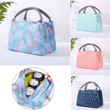 1pcs Fresh Insulation Cold Bales Thermal Oxford Lunch Bag Waterproof Convenient Leisure Bag Cute Flamingo Tote 2024 - buy cheap
