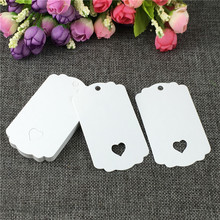 100Pcs/Lot Newly White DIY Kraft Paper Tags Luggage Wedding Party 8.5x5cm Blank Price Hang Tag Hang Tag 2024 - buy cheap