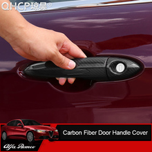 QHCP Car Carbon Fiber 8Pcs/set Exterior Door Handle Grab Cover ProtectiveTrim Sticker Styling For Alfa Romeo Giulia Stelvio 2017 2024 - buy cheap