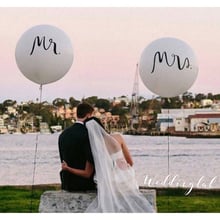 Globos blancos y redondos de 36 pulgadas para hombre y mujer, globo de látex para boda, Día de San Valentín, suministros para fiesta, Helio de aire, 1 unidad 2024 - compra barato