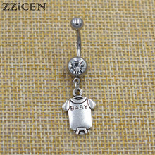 New Women's Fashion Cute Clothes Baby Carriage Pendant Belly Button Rings Navels Dangle Bar Piercings Body Jewelry Party Gifts 2024 - buy cheap