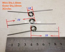 5Pcs/lot Small size 1.0*10*50mm*3circles Steel Small Torsion Spring Hardware DIY hardware parts 2024 - buy cheap