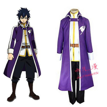 2016 New Arrival Anime Fairy Tail Gray Fullbuster Cosplay Costume Purple Version Customized 2024 - buy cheap