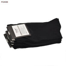 Fcare 10PCS=5 pairs long leg black combed cotton calze uomo lunghe chaussette homme business dress 43, 44, 45, 46 crew socks 2024 - buy cheap