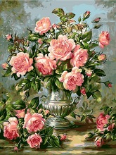 Безрамная картина diy картина маслом по номерам настенный Декор Картина на холсте для домашнего декора 4050 красная роза 2024 - купить недорого