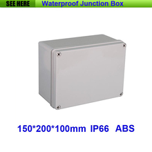 Бесплатная доставка, 1 шт., маленький тип IP66 ABS серый Водонепроницаемый abs пластиковый Электрический Корпус 150*200*100 мм 2024 - купить недорого