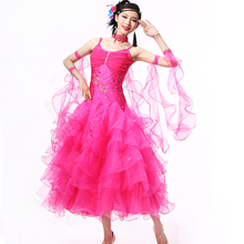 New Fashion Modern Dance Competition Dress Ballroom Dance Clothing Lace Stitching Big Swing Flamenco Dance Costumes waltz dance 2024 - buy cheap