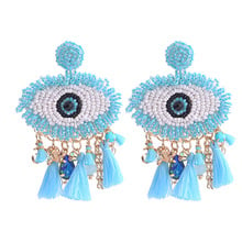 Sehuoran Fashion Bohemian Statement Tassel Earings For Women 2019 New Designe EYE Drop Dangle Earrings For Women Fashion Jewelry 2024 - buy cheap