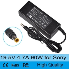 Qualidade 19.5 v 4.7a 90 w ac fonte de alimentação adaptador carregador para sony vaio VGN-AX VGN-BX VGN-C VGN-CR vgp vpc vgc 6.5mm * 4.4mm 2024 - compre barato