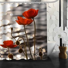 Poppies Flowers Poppy Shower Curtains Polyester Bathroom Waterproof Bath Curtain Size 150X180cm165X200cm180X200cm 2024 - buy cheap