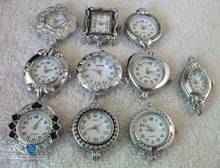 Free Shipping 10 Mixed styles Silver Color Quartz watch face charm Beading W8442 2023 - купить недорого