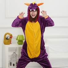 Purple Dragon Adult Kigurumi Onesie Women Animal Costume Fancy Soft Anime Cosplay Onepiece Winter Jumpsuit 2024 - buy cheap