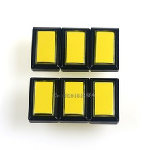 6x 5V Rectangular LED Illuminated Arcade Push Button With Microswitch 50mm*33mm For Arcade Video Games , Mame Cabinet DIY Parts 2024 - buy cheap
