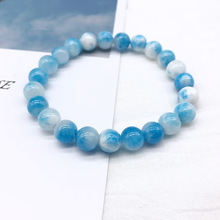 8mm 10mm 12mm blue &white agat Nature Stone Buddha Beads Bracelets for women jewelry accessories wholesale 2024 - buy cheap