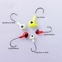 Ball Jig head Fishing Lure Accessories Soft Lures Jigs Glow In Dark Bait Rigs 2.5/3.5/5/7/10/14g 2024 - buy cheap