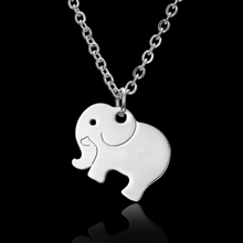 Stainless Steel Necklace For Women Lover's Elephant Pendant Clavicle Short Necklaces Female Girls Fashion Jewelry Collare 2024 - buy cheap