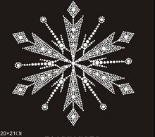 2pc/lot Christmas snowflake hot fix rhinestone transfers iron on crystal transfers design applique patches for shirt 2024 - buy cheap