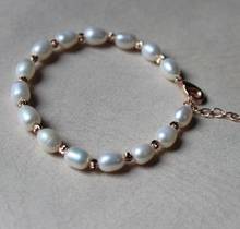 Natural freshwater pearl factory outlets, take the amount of rose, golden beads, fashionable fresh women 2024 - buy cheap