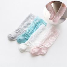 Носки для новорожденных, весна-лето 2019, кружевные носки с бантиками для принцессы, гольфы для маленьких девочек, носки для младенцев 2024 - купить недорого