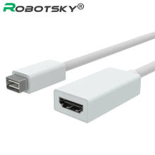 Кабель Robotsky Mini DVI с разъемом «Папа-HDMI» для монитора, видеоадаптер, конвертер, Кабельный Шнур 1080P для Apple Mac Macbook 2024 - купить недорого