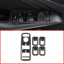 5pcs Carbon ABS Window Lift Switch Button Frame Trim For Mercedes-Benz A B C E GLE GLA CLA GLK Class W176 W204 W212 W166 W218 2024 - buy cheap