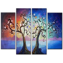 OSM Artist Handmade High Quality Rich Colors Abstract Tree Oil Painting on Canvas Beautiful Tree Canvas Painting for Living Room 2024 - buy cheap