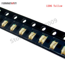 200 шт./лот 1206 Желтый SMD светодиодный Диод 3216 диоды SMD Super 1206 светодиод 3,2*1,6 мм Желтый Цвет Новинка 2024 - купить недорого