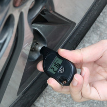 Mini Tire Pressure Gauge Keychain Styledigital Lcd Display Car Tyre Air Pressure Tester Meter Car Auto Motorcycle Tire Alarm 2024 - buy cheap