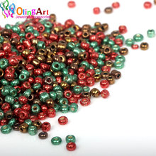 OlingArt 2MM Metal green/red/copper color Czech Glass Seed beads Spacer Bead DIY women earrings Bracelet necklace jewelry making 2024 - buy cheap
