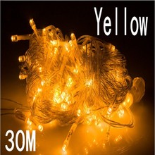 yellow color 30m 240 led String Lights for Xmas  Holiday Wedding Party Decoration Halloween  Restaurant or Bar and Home Garden 2024 - buy cheap