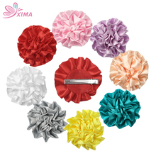 XIAM 8PCS Wholesale 2.5''Flower Bows with Alligator Clip Hair Flowers Accessories for Girls Flowers Hair Clips headwear 2024 - buy cheap