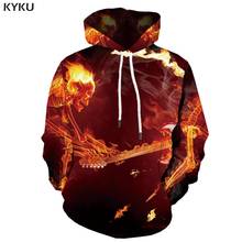 KYKU 3d Hoodies Skull Hoodie Men Skeleton Sweatshirt Printed Music Hoodie Print Flame 3d Printed War Hoody Anime Mens Clothing 2024 - buy cheap