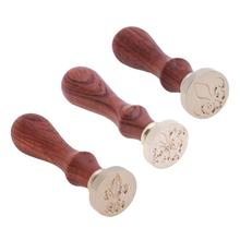 Retro Lily Pattern Rosewood Handle Documents Sealing Wax Seal Stamp Post Decorative Letter Wooden Stamps Craft Gifts 2024 - buy cheap