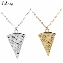 Jisensp-collar de Pizza Vintage, colgante de cadena larga de latón, cadena para suéter, regalo para mejores amigos, N190 2024 - compra barato