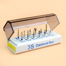 Free Shipping  New 12 Pieces 3S Diamond Bur Kit Dental High Speed Diamond Burs For NSK 2024 - buy cheap