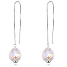 Trendy Ball Shape Drop Earrings Made with Czech crystal for Mother's Day gift 2024 - buy cheap